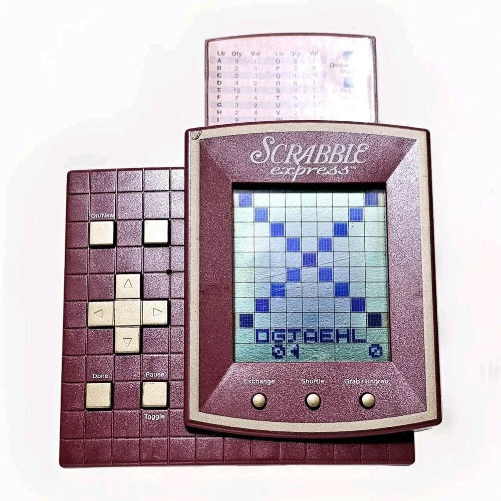 Vintage Scrabble Express 1999 Hasbro Electronic Handheld Game W/Manual